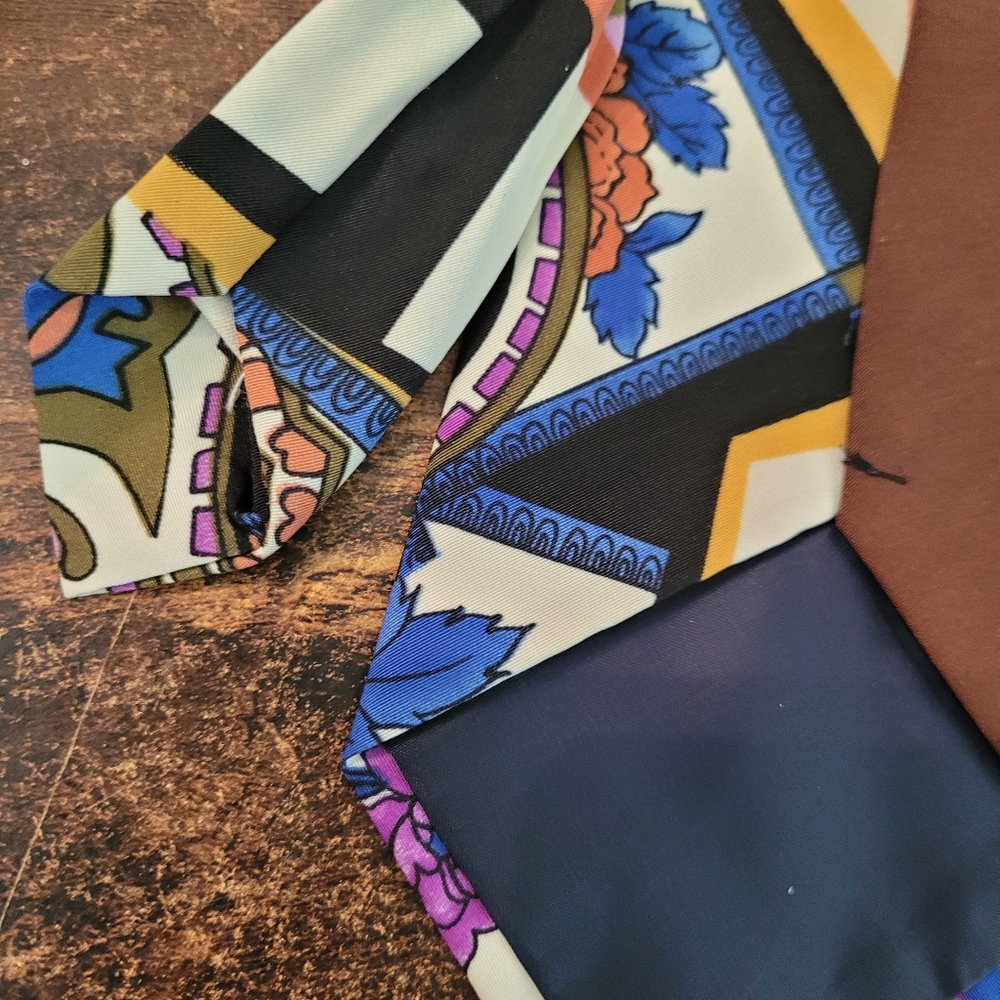 Colorful 70's Look Brothers Handmade Tie - Picture 6 of 6